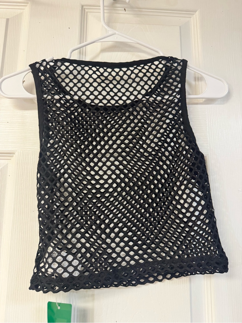SHEIN Black Fishnet Crop Tank